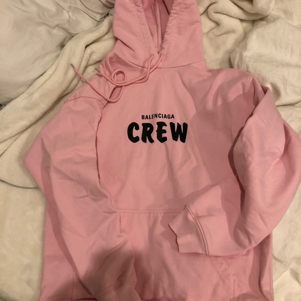 Balenciaga Pink 'Crew' Hoodie